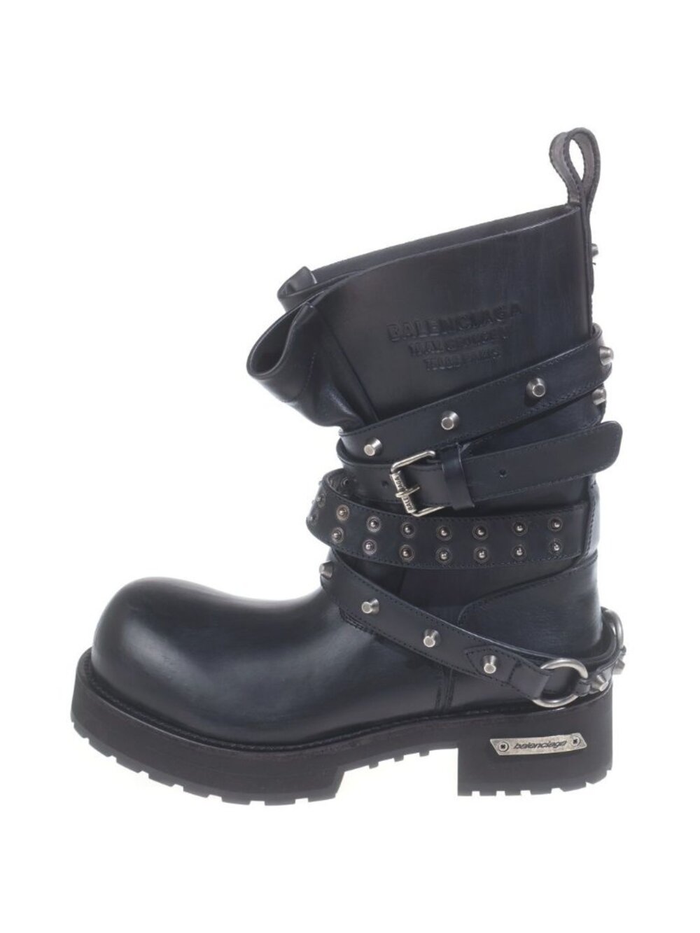 Balenciaga Venom City Bootie High Cut Boots Black Leather - Picture 1 of 7